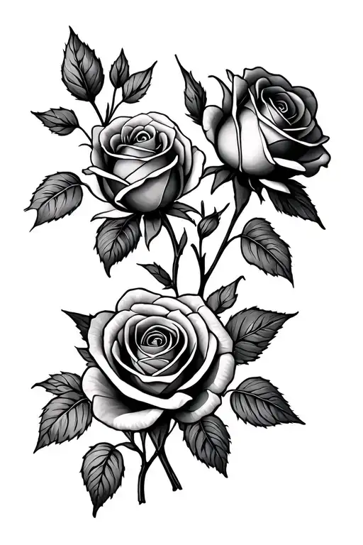 Roses Lined Minimalist