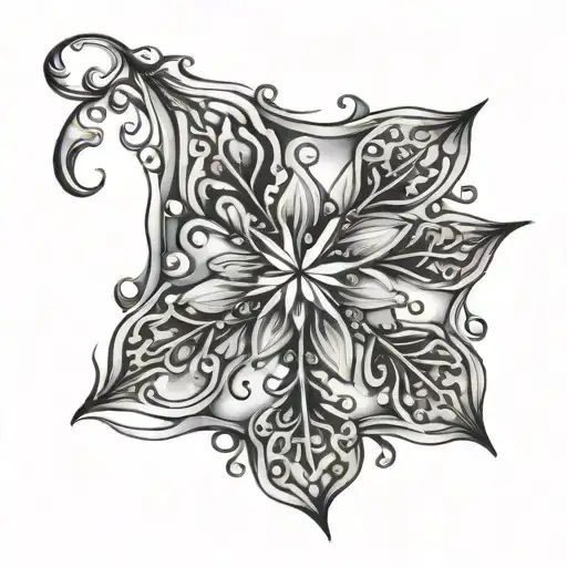 Snowflake Inside Raindrop