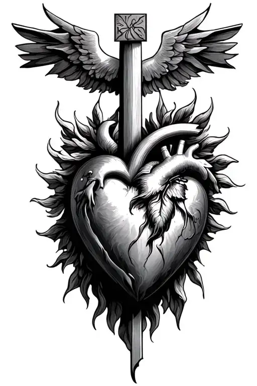 Sacred Heart Of Christ Surrounded