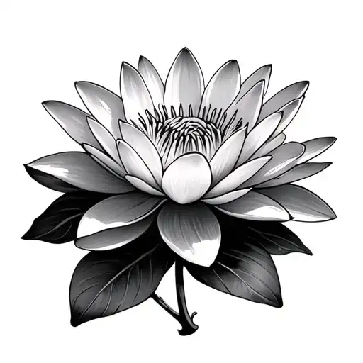 Water Lily And Marigold