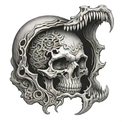 Eye Inside Skull Mouth