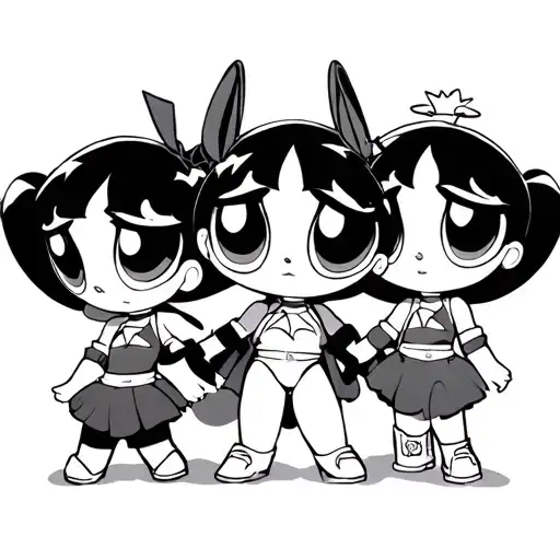 Dark Powerpuff Girls Different Styles