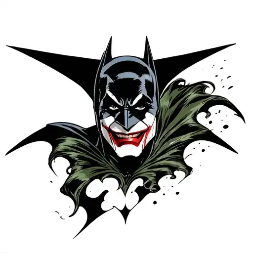 Batman Logo With Joker Haha