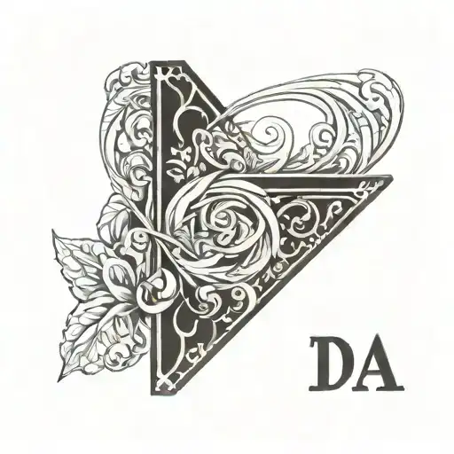 Letter D S A Minimalist