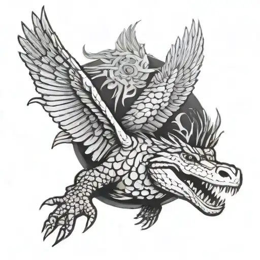 Alligator And Eagle