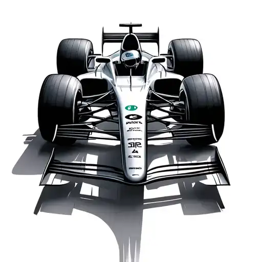 F1 Car With Stitch Driving