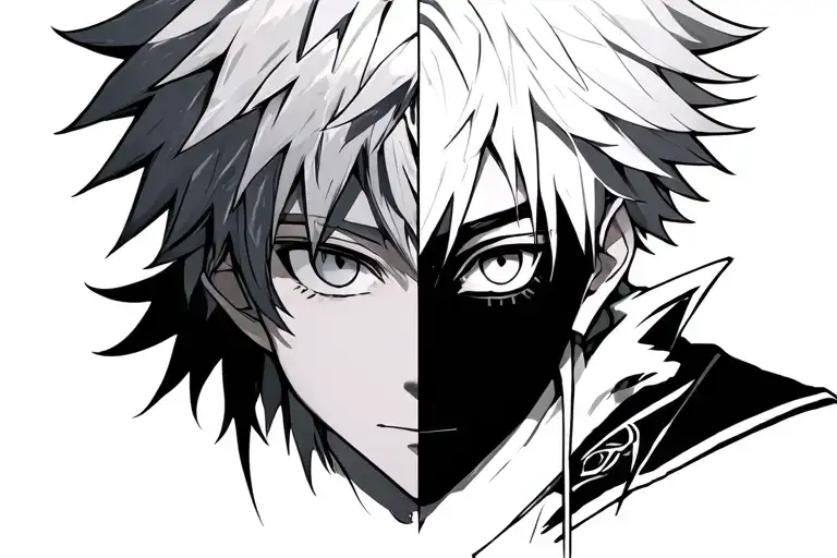 Half Of Killua Half Of Zenitsu Face