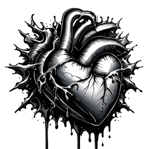 Melting Chrome Heart