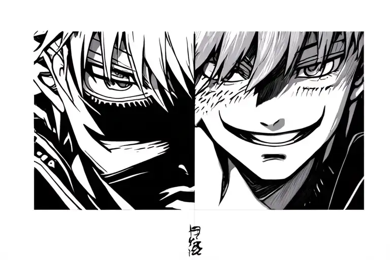 Half Of Killua Half Of Zenitsu Face