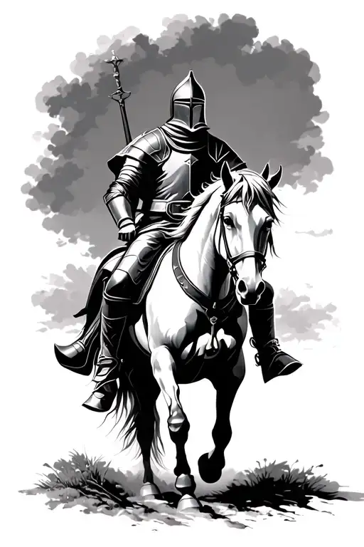 Knight Riding A Horse