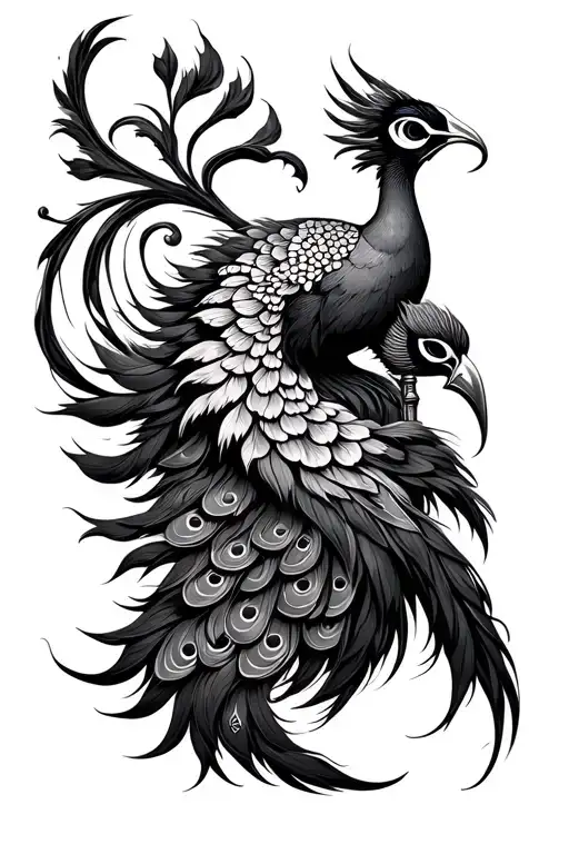 Murugan Vel Weapon With Peacock Swirling Round It