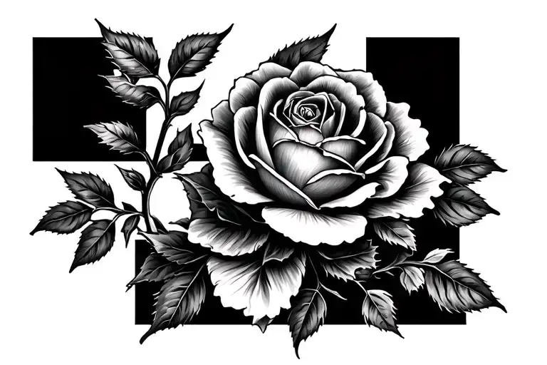 Wild Roses With Thorny Vines Forming