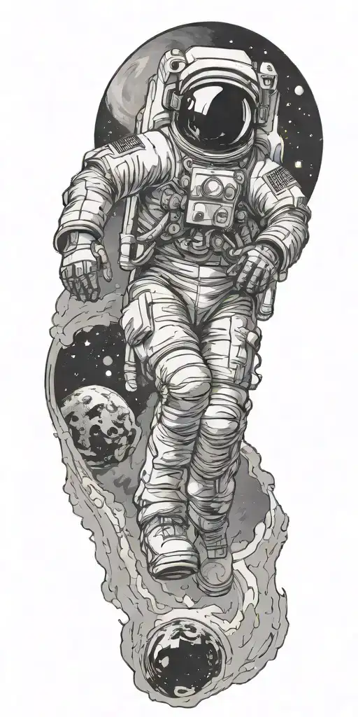 Astronaut Floating In Space