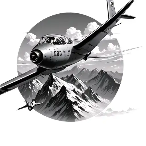 P3 Aircraft Flying Over A Mountain