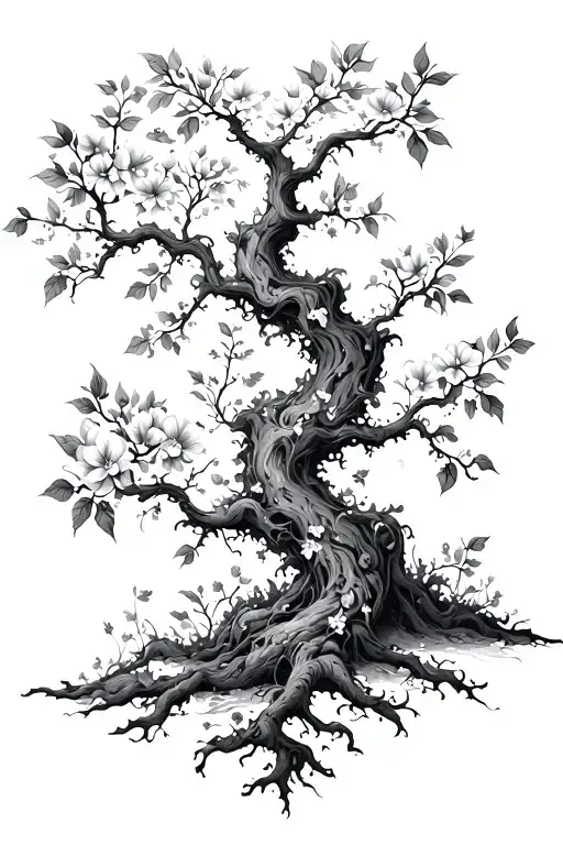 Tree And Flower Vines Map