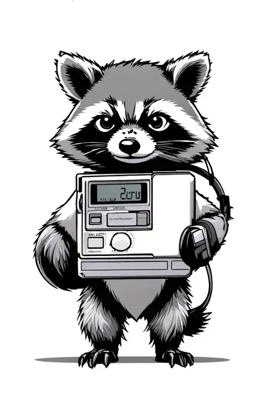 Rocket Raccoon Listening To Walkman