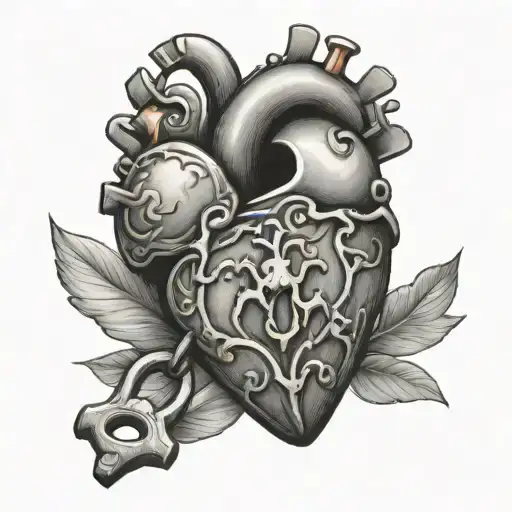 Human Heart Lock And Key