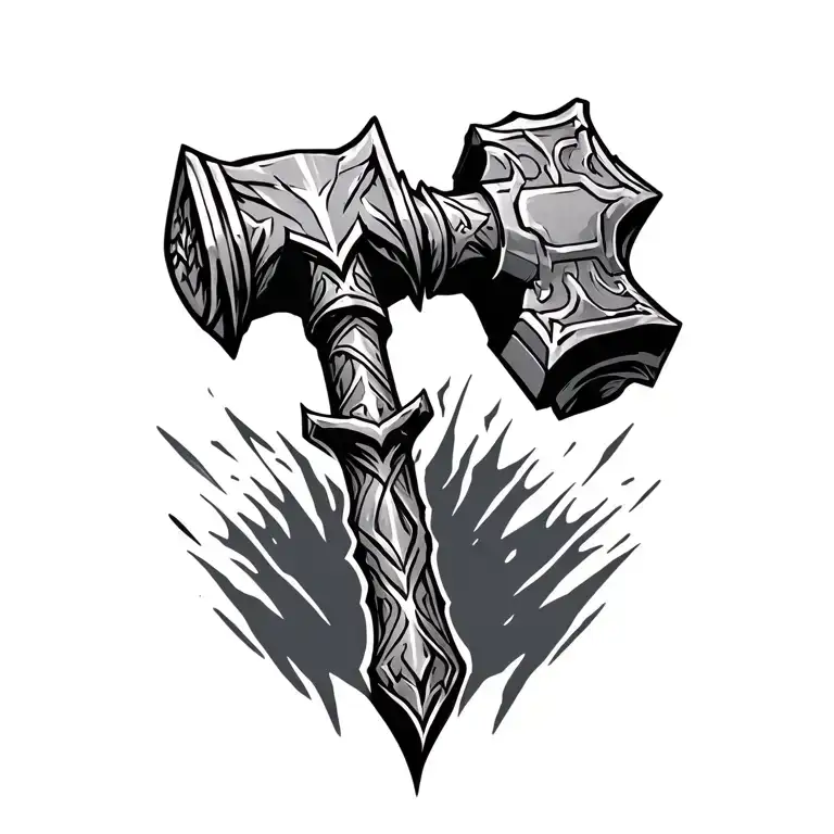 Jormungander And Thor Hammer