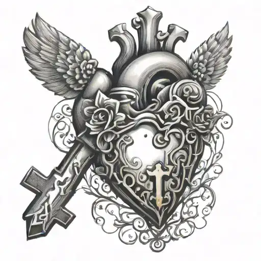Human Heart Lock And Key