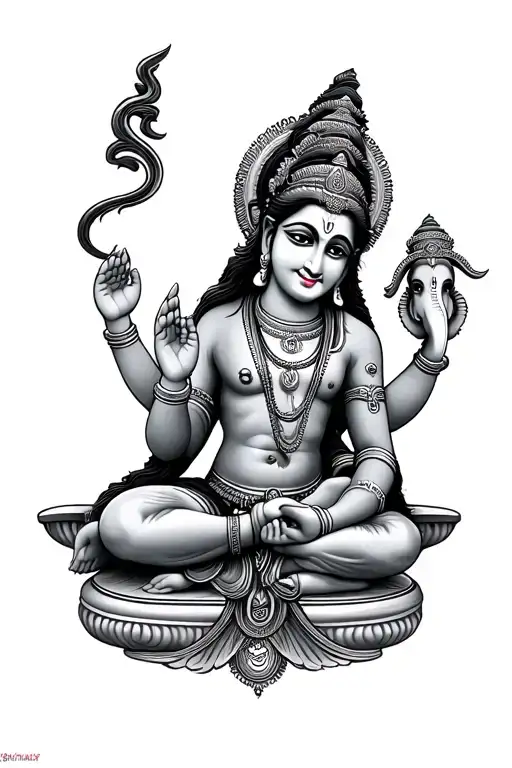 Shiva & Parathi With Ganesh