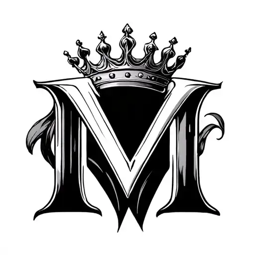 Letter M With A Crown