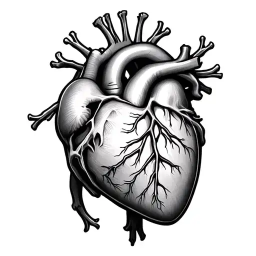 Heart Anatomy Hold By Skeleton