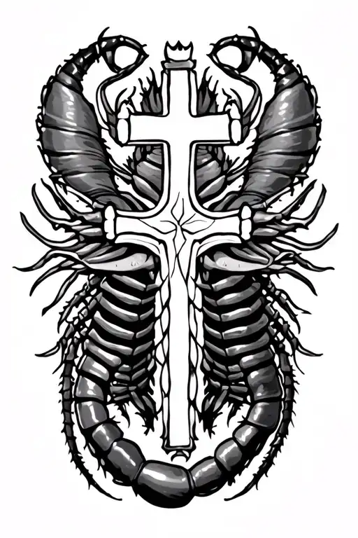 Cross And Scolopendra