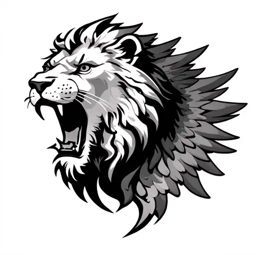 Archangel Michael Lion Roaring