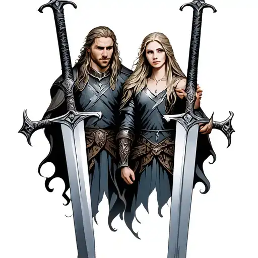 Eomer And Eowyn Siblings Swords
