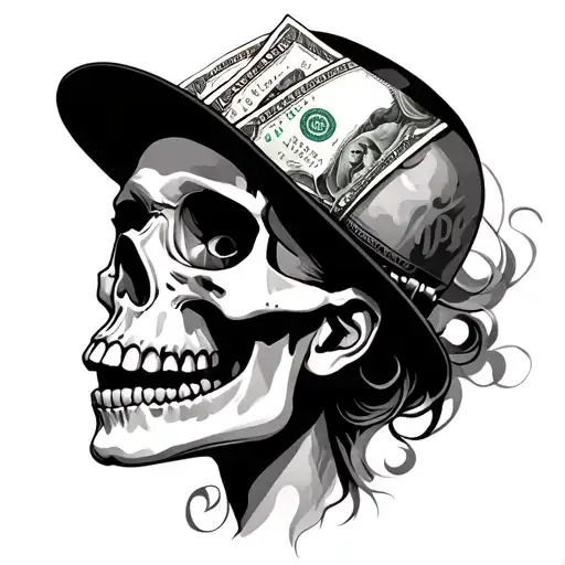 Skull And Money Smokey Gangster Girl