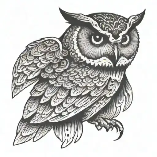 Owl Flying Neck