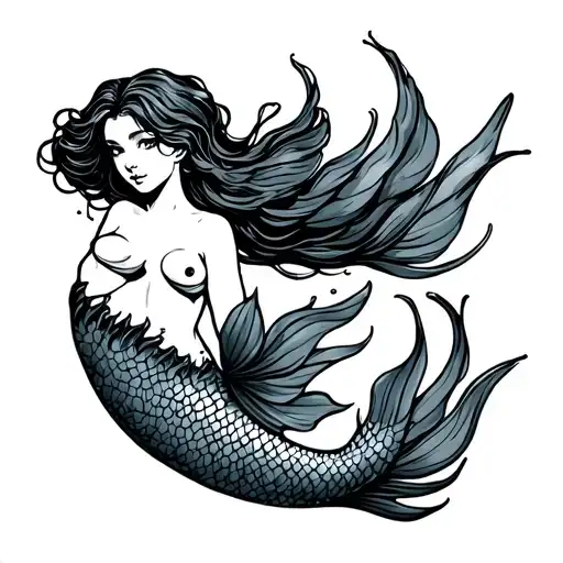 Simple Mermaid Swimming