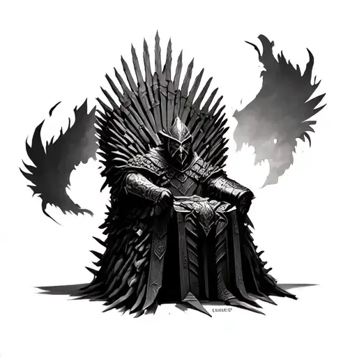 Creates The Game Of Thrones Iron Throne With A Warrior