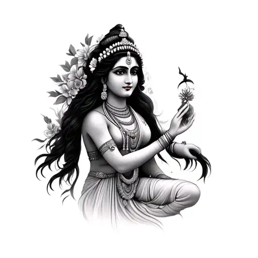 Durga Maa Paa With Delicate