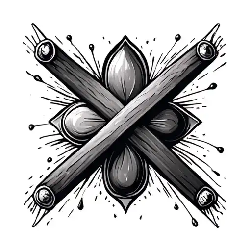 Small Cross With A Drop Shading For The Cheek