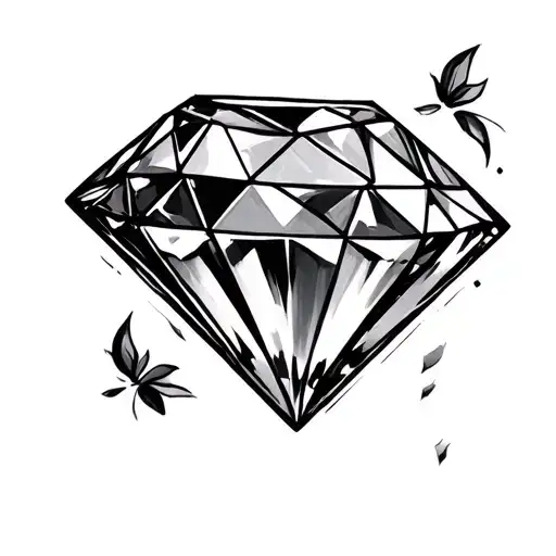 Four Sided Diamond Next To A 5