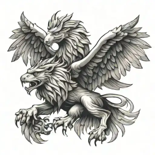 Chest Eagle And Lion