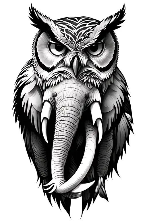 Owl And Elephant Head