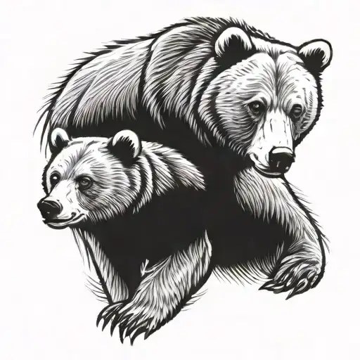 Papa Bear And Baby Bear