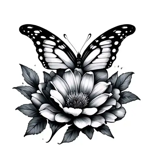 Butterfly Half Flower