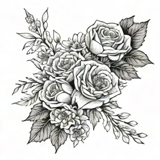 March And December Birth Flower Bouquet Wrapped