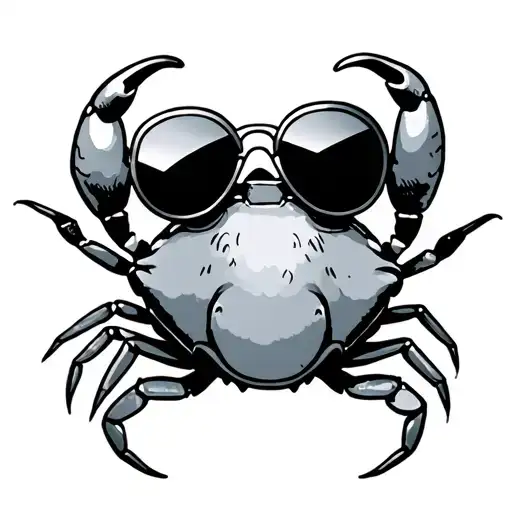 Small Dancing Crab With Sunglasses