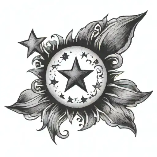 Simple Moon And Star