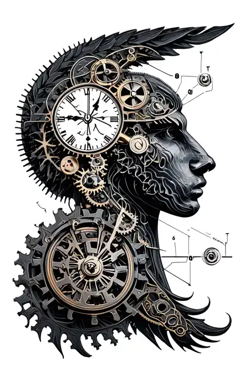 Sagittarius Constellation Made Out Of Clockwork Mechanism With Gears