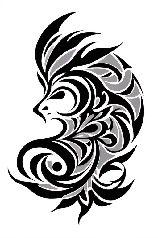 Tribal Tattoo On Front Body