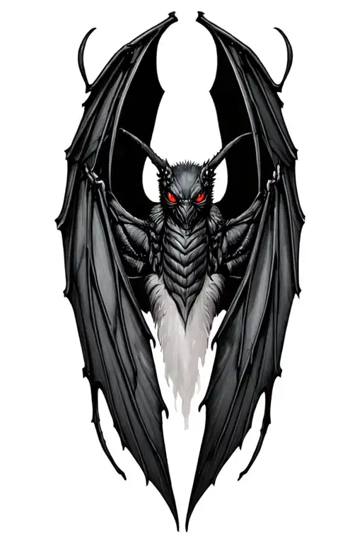 Mothman Tattoo Design