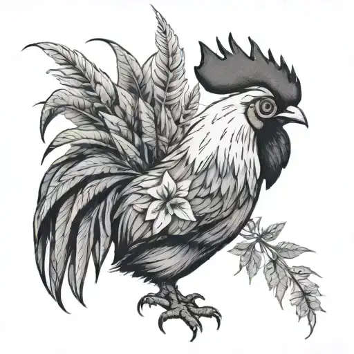 Rooster With Weed