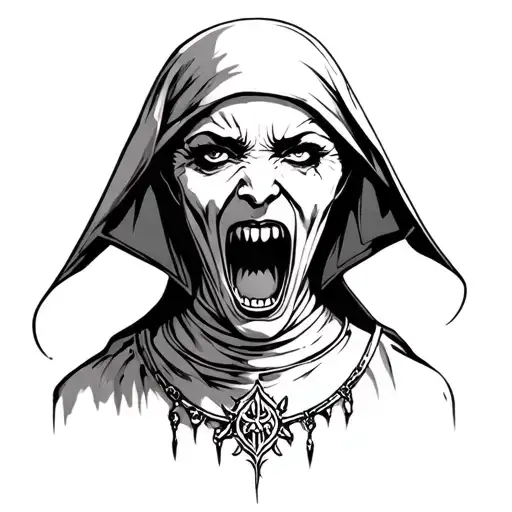 Daemonik Nun Whet Cut Mouth Open