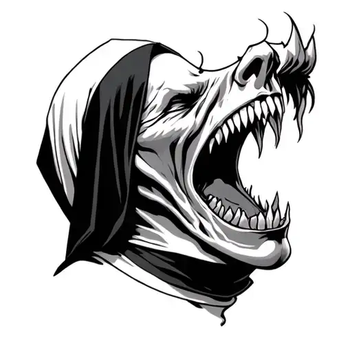 Daemonik Nun Whet Cut Mouth Open
