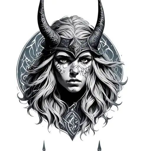 Viking Mental Health Awareness With Hel Nordic Godess